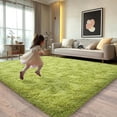 thumbnail image 3 of Indoor Rugs 4x6ft Area Rugs For Living Room, Grass Green Fluffy Shaggy Rug Soft Carpets,Non-Slip Carpet Rugs For Bedroom Nursery Kids Room Dorm Home Decornon-Slip Stickers, 3 of 12