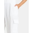 thumbnail image 4 of Time and Tru Women's and Women's Plus Cotton Double Cloth Cargo Pants, Sizes XS-XXXL, 4 of 5