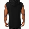 thumbnail image 5 of Hooded Tank Tops Men Summer Casual Lightweight Breathable Sleeveless Shirt with Hood Athletic Workout Gym Tanks, 5 of 6