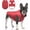 Red, variant on Warm Dog Coat, Windproof Jacket Fleece Winter Coat, Solid Color Cold Weather Pet Apparel for Small Medium Dogs Cat