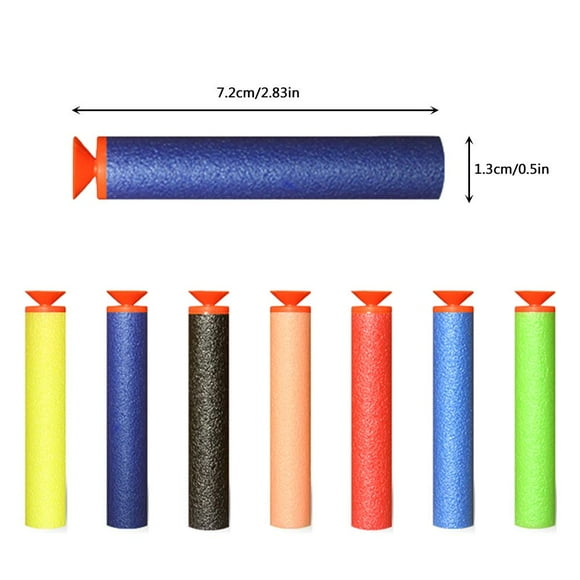 100Pcs 7.2cm EVA Soft Suction Cup Head Refill Soft Darts Outdoor Toy Children Gifts