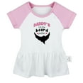 thumbnail image 1 of Daddy's Little Beard Puller Funny Dresses For Baby, Newborn Babies Skirts, Infant Princess Dress, 0-24M Kids Graphic Clothes (Pink Raglan Dresses, 18-24 Months), 1 of 4