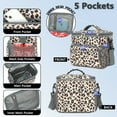 thumbnail image 4 of Fammart Insulated Lunch Bag for Adult/Women/Men, Reusable Lunch Box Cooler Soft Leakproof Tote, Thermal Meal Prep Lunch Pail with Adjustable Shoulder Strap for Picnic/School/Travel/Office,Leopard, 4 of 7