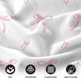 thumbnail image 2 of Flymme King Size 4 Piece Girls Sheet Set,Comfy Breathable Bed Sheets Set,Luxury Pink Bow Bedding for Women Bedroom Decor, 2 of 8