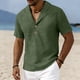 thumbnail image 2 of Top Casual Suelto de Lino de Color Sólido para Deporte Y Vacaciones Al Mar, 2 of 6