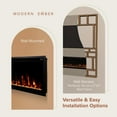 thumbnail image 4 of Modern Ember Aerus Slim 72 Inch Smart Linear Electric Fireplace | Recessed in-Wall or Wall-Mount, 4 of 9