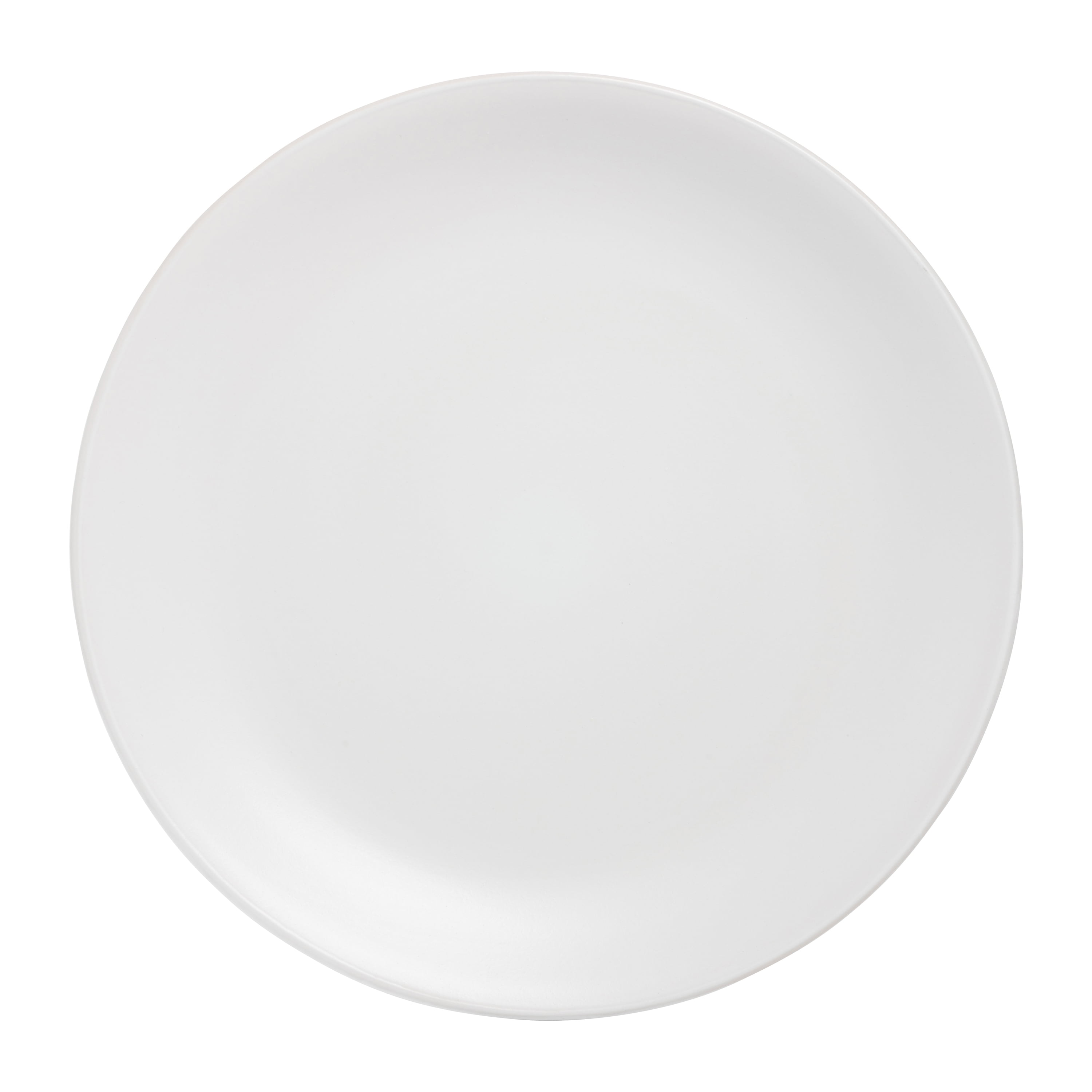 10 Strawberry Street Wazee Matte 10.5" Coupe Stoneware Dinner Plate, Set of 6, White