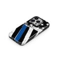 thumbnail image 3 of DesignSkinz Scratch-Resistant Hard Slim Case Compatible with iPhone 13 Pro Max (Compatible with MagSafe) - Grunge Patriotic American Flag with Thin Blue Line, 3 of 9