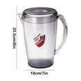 thumbnail image 3 of Mouliraty Clear Plastic Pitcher with Lid Clear Water Pitcher for Cold Drinks Iced Tea Pitcher for Lemonade Iced Tea Milk Beverages, Gray, 3 of 6