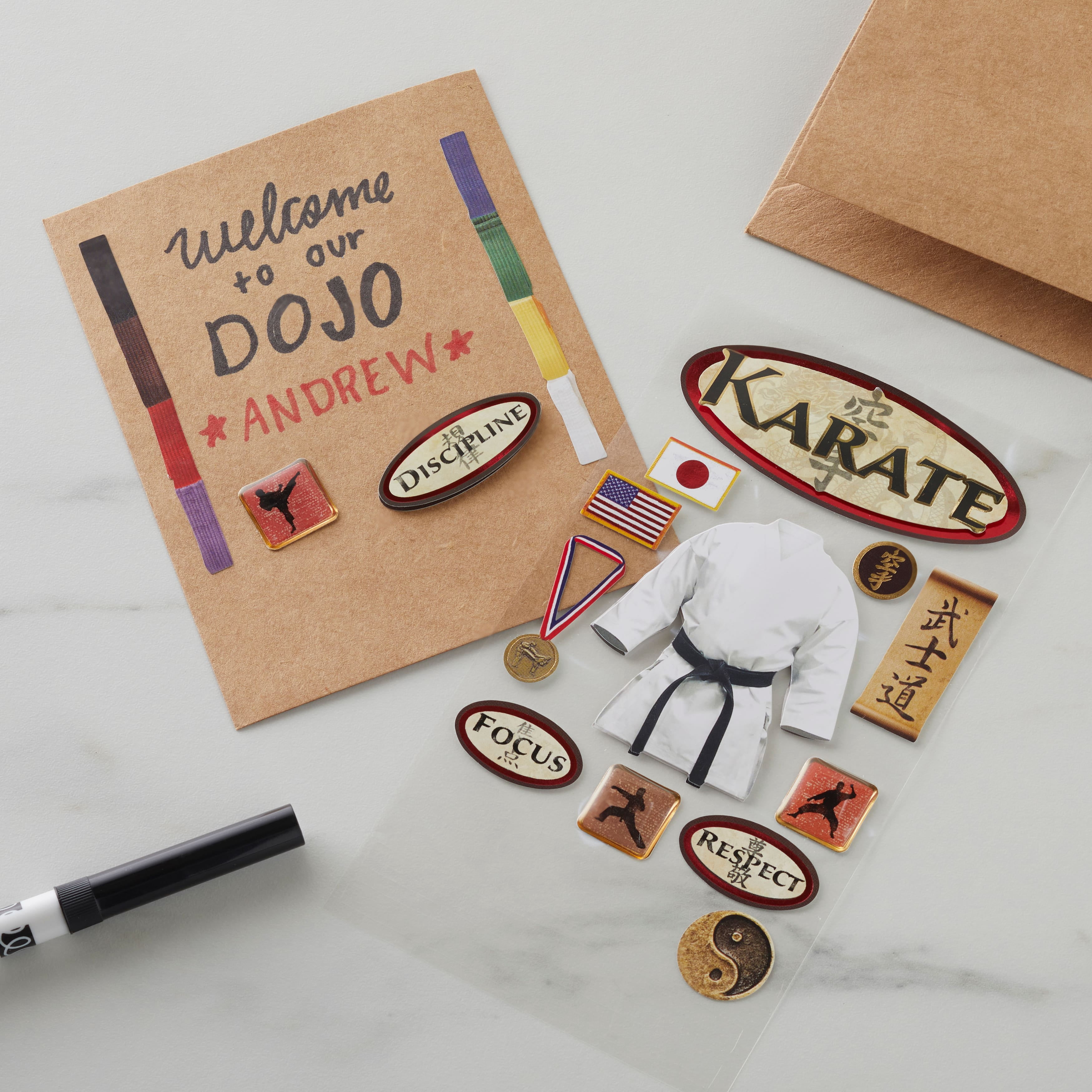 Recollections Karate Stickers, 12 Pack