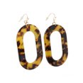 thumbnail image 5 of Oussum Tortoise Shell Oval Resin Earrings, 5 of 5
