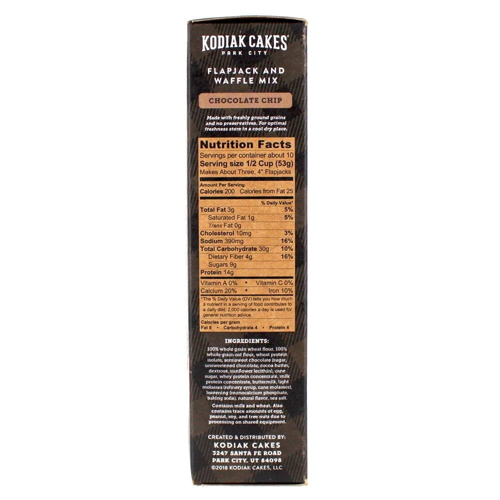 Kodiak Cakes Power Cakes Chocolate Chip Flapjack Waffle Mix 18 Oz Walmart Com