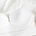 thumbnail image 6 of Athletic Bras for Women Full-Coverage Bra Feature V-Neck Balconette Bra Style W-708 Hook and Eye Closure Wire-Free Push Up Bras White XXL, 6 of 8