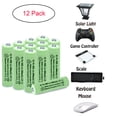 thumbnail image 6 of BAOBIAN AA 600mAh 1.2V NiMH Rechargeable Solar Batteries for Outdoors Solar Lights 12 Pack, 6 of 6