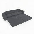 thumbnail image 4 of Compressed L Shape Modular Sectional Sofa, Modern Minimalist Corduroy. Unfolds into a Bed for Bedroom. Comfy and Space-Efficient - Gray, 4 of 16