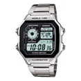 thumbnail image 1 of Reloj Casio Ae1200 Metal Mapa Mundial Full Correa Plateado Bisel Plateado Fondo Negro, 1 of 8