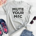 thumbnail image 2 of Mute Your Mic Shirt, Unisex Women's Men's Shirt, Quarantine Teacher Shirt, Distance Learning Teacher Shirt, Heather Ash, XX-Large, 2 of 6