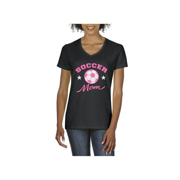 NIB - Women's T-Shirt V-Neck Short Sleeve - Soccer Mom
