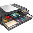 thumbnail image 1 of MOUNT-IT! Mesh Computer Monitor Stand Riser [Metal] Desk Organizer with Two Pullout Storage Drawers for Desktop,, 1 of 5