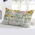 thumbnail image 5 of Sunflower Throw Pillow Cover 20 x 26 Inch Decorative Pillow Cover Summer Botanical Pastoral Wooden Yellow Green Lumbar Pillowcase Seasonal Rectangle Cushion Case for Couch Sofa Bed Living Room, 5 of 7