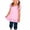 Pink, variant on Cethrio Girls Cotton T-shirts, Short Sleeve Casual Crew Neck Ruffled Summer Tops Pink Size 14-16