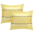 thumbnail image 2 of Chic Home Elizabeth 3-Piece Ruched Duvet Cover Set, Queen, Yellow, 2 of 4
