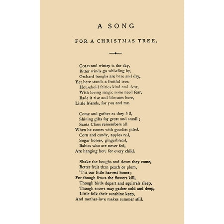 Christmas Morning Strata Morning Glories & other Stories 1871 Song for a Christmas Tree Stretched Canvas - LM Alcott (18 x 24) ()