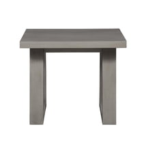 Unique Furniture May 24x24" Farmhouse Wood End Table in Gray