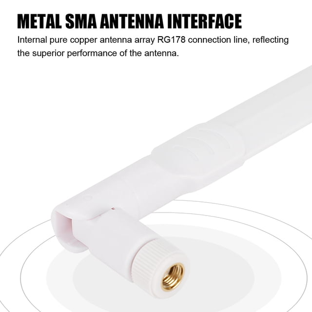 Antena wifi rp-sma de 8 dbi, banda dual de 2,4 ghz y 5 ghz, antena omnidireccional sma para tarjetas de rojo inalámbras con interfaz sma, con tarjetas wifi 9260,