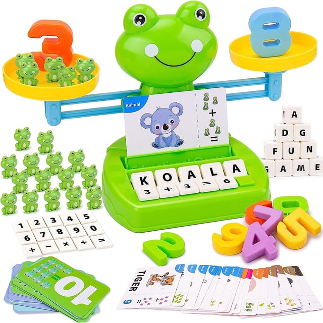 Actividades De Aprendizaje Preescolar Juguetes Educativos Para Niños De 3 4 5 6 7 Años Niños Niñas Niños Pequeños Niños, Rana Equilibrio Conteo De Números Matemáticos Juego De Letr