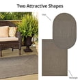 thumbnail image 2 of Homespice Decor 300683 27 x 45 in. Smoke Ultra Durable Oval Braided Rug - Grey, 2 of 5