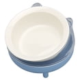 thumbnail image 3 of Comederos elevados de cerámica para gatos, inclinados y con soporte para evitar derrames, color azul, 3 of 14