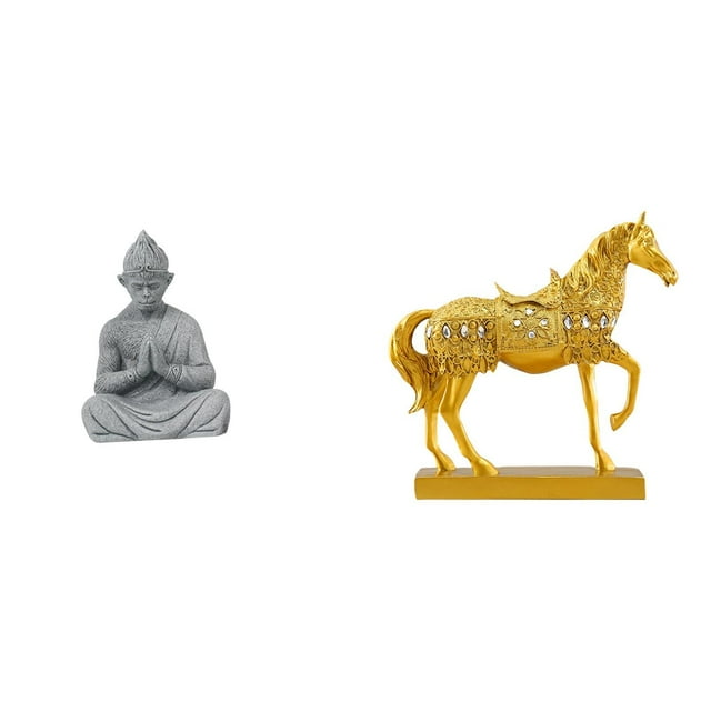 Estatua De Buda De Caballo Sun Wukong, Escultura De Animal, Figura De Resina Coleccionable, Miniatura Grabada, Decoración Para El Hogar, Hotel, Patio Trasero