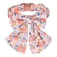 thumbnail image 3 of 1 Set Bowknot Decor Adjustable Buckle Closure D-Ring Pet Neck Strap Christmas Flower Pattern Cat Collar Pet Supplies Cat Collar, 3 of 5