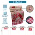 thumbnail image 6 of Valentine's Day Table Runner - 72 Inch Long Gnomes Roses Loves Romantic Plaid Wood Cotton and Linen Blended Dress Scarves Farmhouse Table Runner for Kitchen Dining, Coffee Table, 13" x 72", 6 of 8