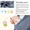 thumbnail image 2 of Portabebés, portabebés de alta calidad, portabebés elástico para recién nacidos y niños pequeños de menos de 15 kg, 100 % algodón orgánico suave (gris oscuro) para hombres y mujeres Zhivalor LN-1560, 2 of 2