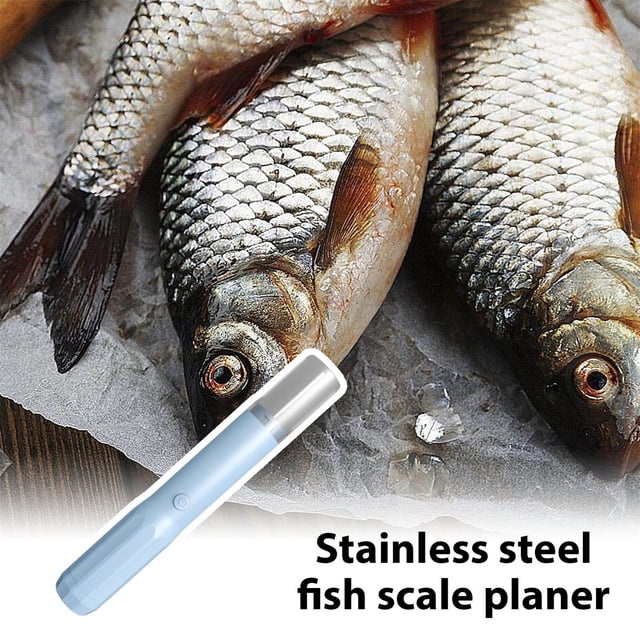Electric Fish Stainless Steel Cordless Fish Remover Cleaner Fish Remover with Rechargeable Battery for Easy Kitchen Cleaning Tool Kitchen Peeler Kitchen Tool Food Prep Tool Smooth Operation