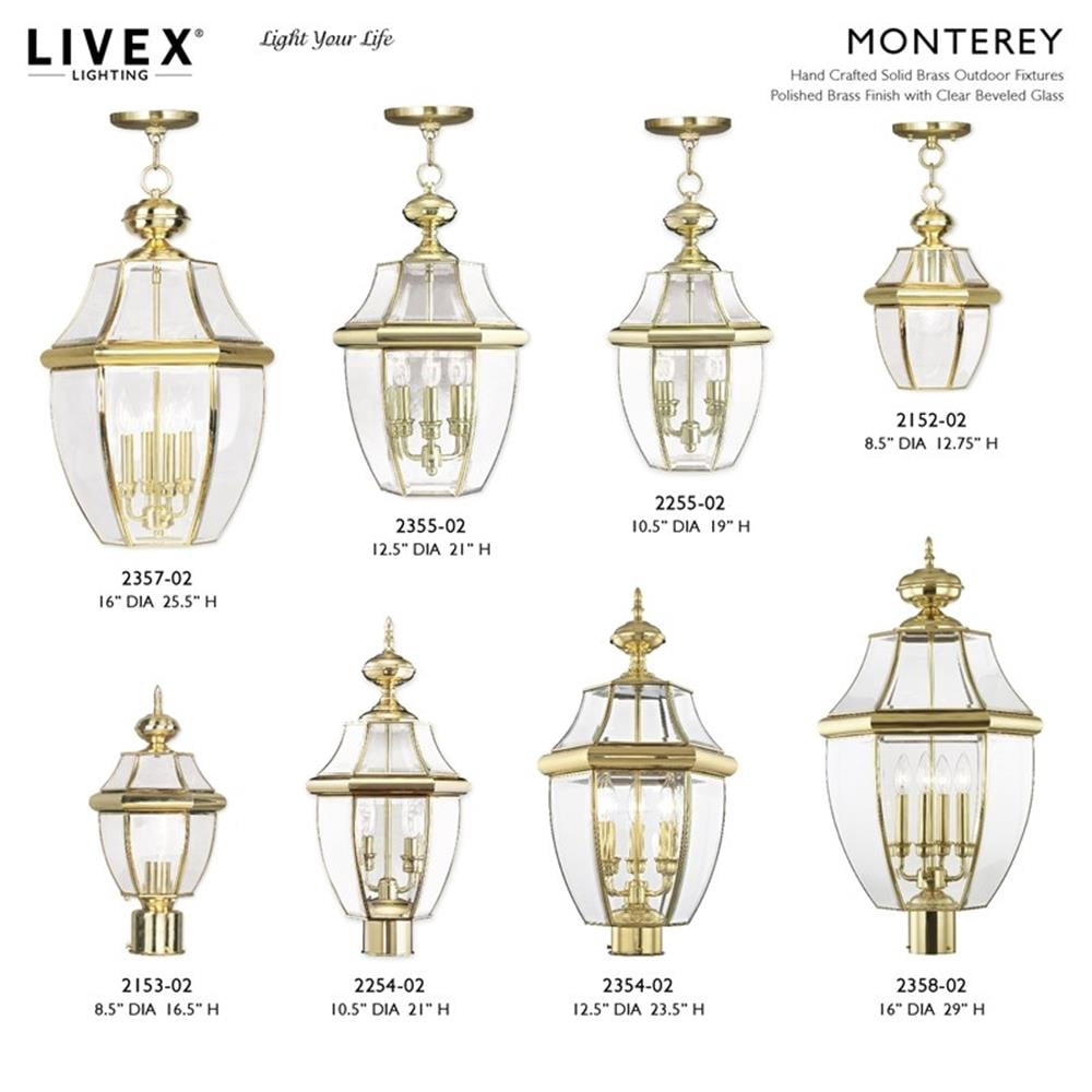 Bowery Hill 1-Light Brass Outdoor Post Top Lantern in Polished Brass