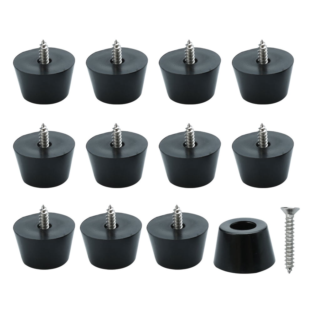 12pcs Rubber Feet Bumper Pads Buffer w Screws for Chair Legs
