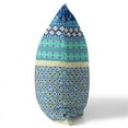 thumbnail image 3 of Flower Castle Patchwork Indoor/Outdoor Fabric Pillow with Zip -Blue Yellow 16x16, 3 of 6