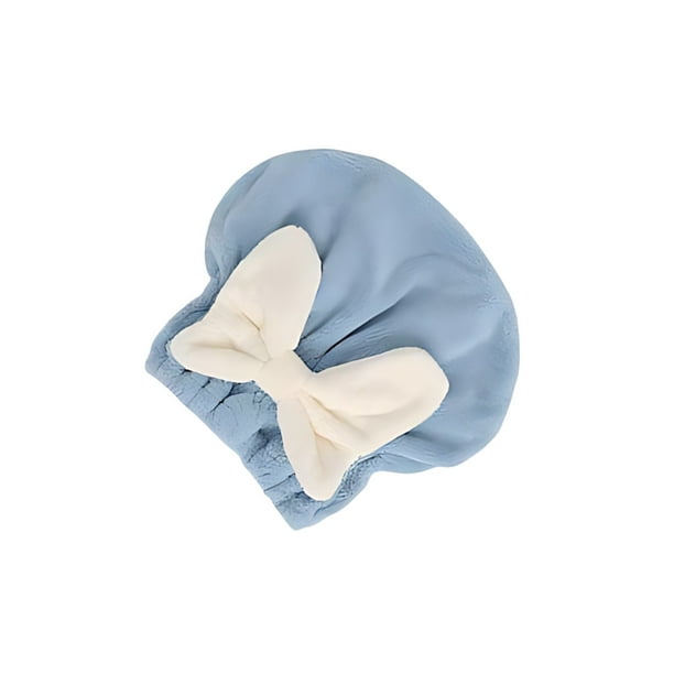 Wosthever Toalla para el cabello súper absorbente, toalla de baño de secado rápido y fácil de limpiar, toallas para el cabello Juegos de accesorios de baño azul