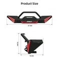 thumbnail image 3 of Bumper Compatible with 2007-2018 JeepWrangler JK& Unlimited (2/4 Doors),Rock Crawler Off-Road Bumper with Winch Plate & 4 LED Lights & D-rings Black, 3 of 9