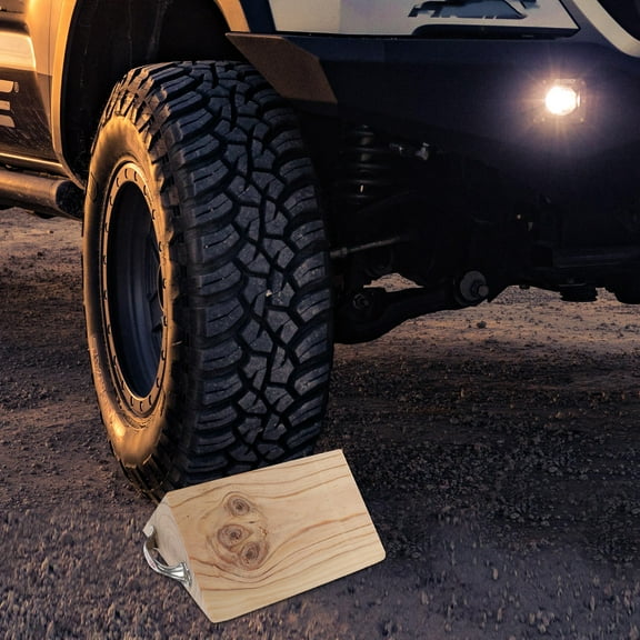 HOMEMAXS  Motorcycle Wheel Chocks for Trailer Stoppers Tire Stabilizer Travel Beige