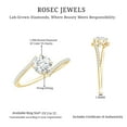 thumbnail image 5 of Rosec Jewels Certified Lab Grown Diamond Promise Engagement Ring - 5 mm - EF-VS Quality, 14K Yellow Gold, US 6.50, 5 of 8
