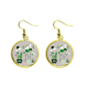 thumbnail image 1 of Reacción química química herramienta trabajo tambor Ear Dangle Golden Drop Earring Jewelry Mujer Unbranded M, 1 of 3