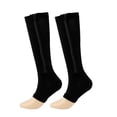 thumbnail image 1 of Chaussettes de Compression à Fermeture Éclair Unisexes Femmes Hommes Mi-Mollet Genou Hautes Bout Fermé Bas de Compression, 1 of 1