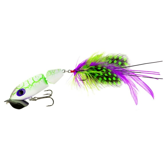 Arbogast Jitterbug Jtd 2.5' 3/8oz White Zombie