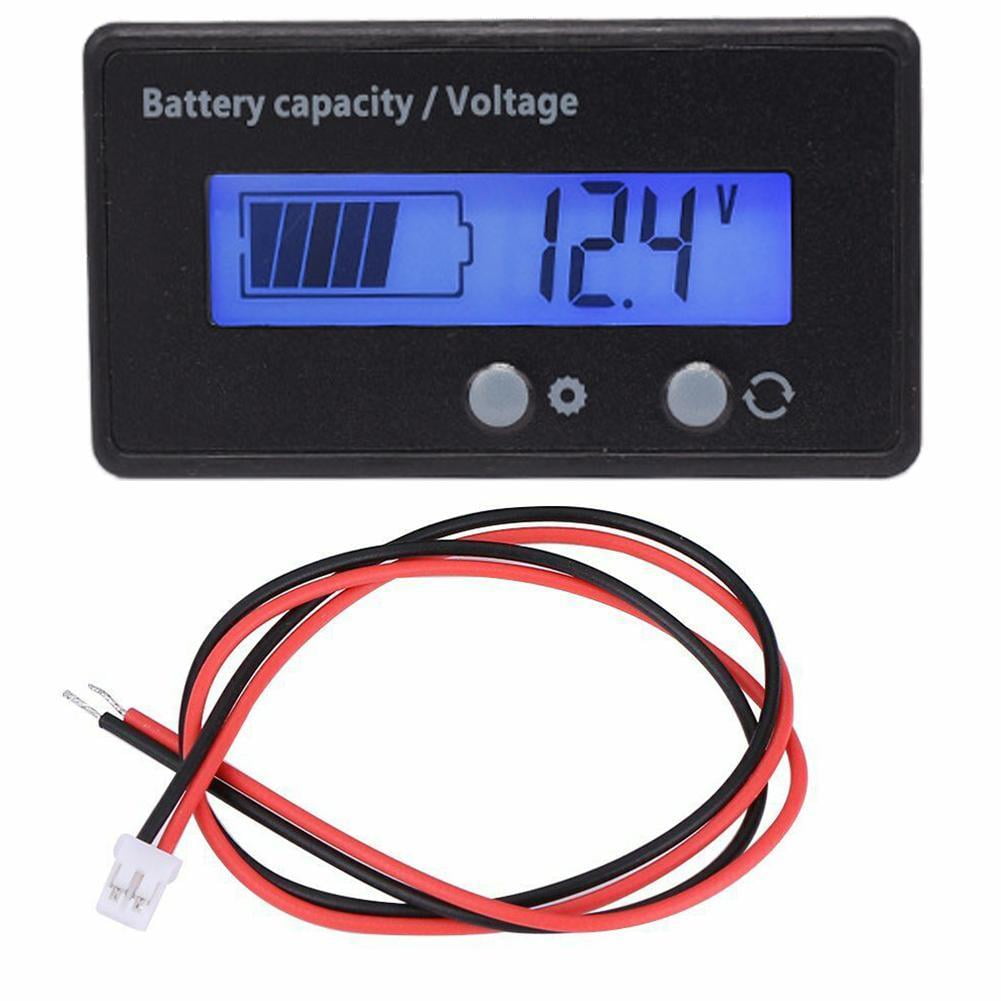 Car-LCD 12V/24V/36V/48V Lead-Acid Battery Status Voltage Voltmeter Monitor Meter 