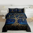 thumbnail image 2 of Castle Fairy Adults Female Men Bohemian Tree Of Life Full Size Comforter Sets 3-Piece,Starry Sky Moon Bedding Comforter Set,Boho Theme Lightweight Bedding Sets,Ultra Soft Home Decor,Reversible, 2 of 8