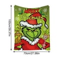 thumbnail image 3 of Christmas Blankets Clearance, 70*100cm Printed Blanket Christmas Green Flannel Blanket Conditioning Lunch Break Blanket, 3 of 5